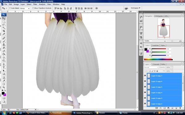 Creation of A dancers dreamland: Step 3